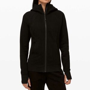 Lululemon Scuba Hoodie Light Cotton Fleece - Black Zip-up Sweatshirt / Sweater